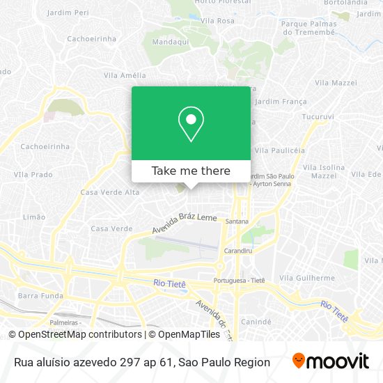 Mapa Rua aluísio azevedo  297 ap 61