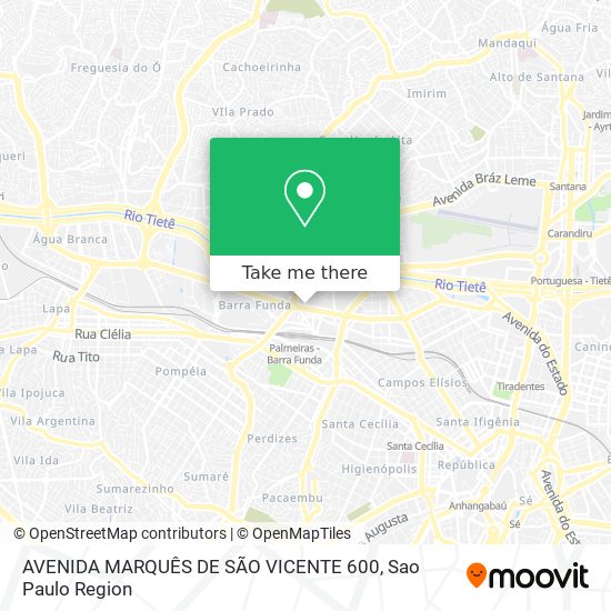 Mapa AVENIDA MARQUÊS DE SÃO VICENTE 600