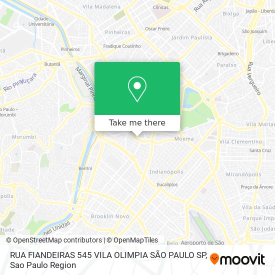 Mapa RUA FIANDEIRAS 545  VILA OLIMPIA  SÃO PAULO SP