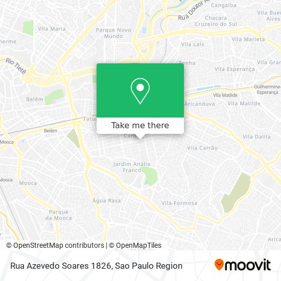 Rua Azevedo Soares 1826 map