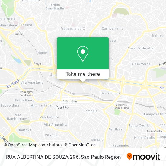 Mapa RUA ALBERTINA DE SOUZA  296