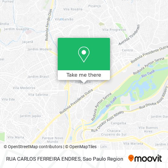 Mapa RUA CARLOS FERREIRA ENDRES