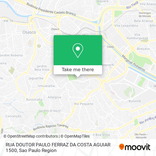 RUA DOUTOR PAULO FERRAZ DA COSTA AGUIAR 1500 map