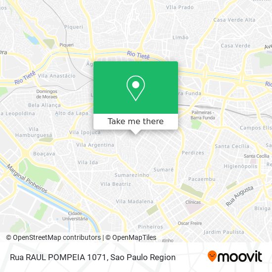 Rua RAUL POMPEIA 1071 map