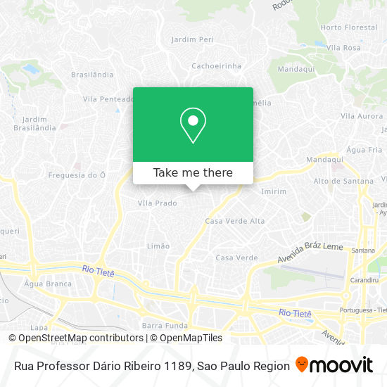 Mapa Rua Professor Dário Ribeiro 1189