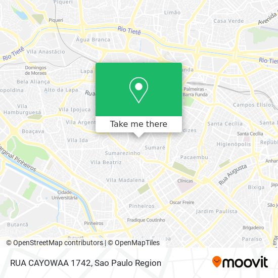 Mapa RUA CAYOWAA 1742