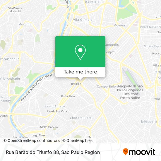 Mapa Rua Barão do Triunfo 88