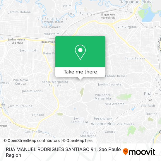 RUA MANUEL RODRIGUES SANTIAGO 91 map