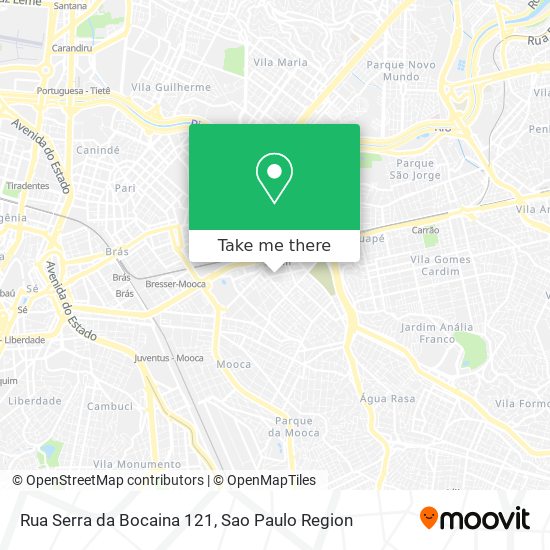 Mapa Rua Serra da Bocaina 121