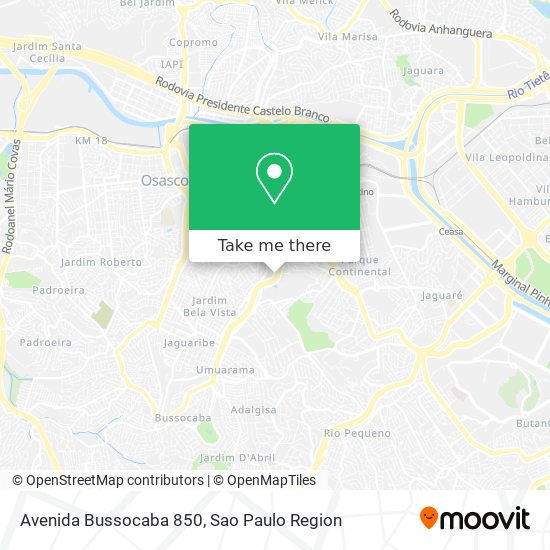 Mapa Avenida Bussocaba 850