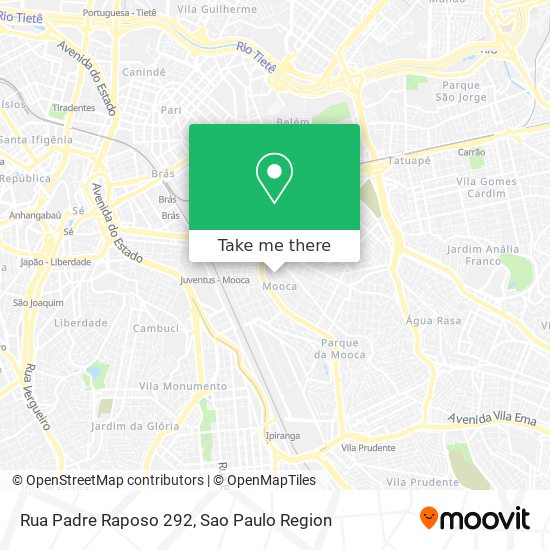 Mapa Rua Padre Raposo 292