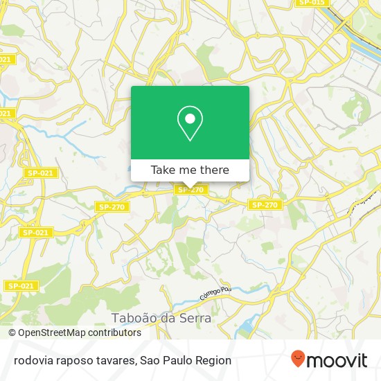 rodovia raposo tavares map