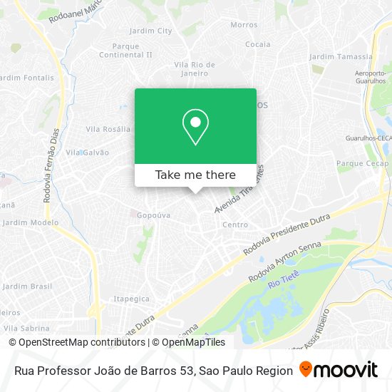 Mapa Rua Professor João de Barros 53