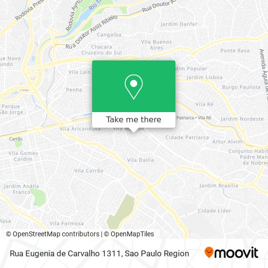 Mapa Rua Eugenia de Carvalho  1311