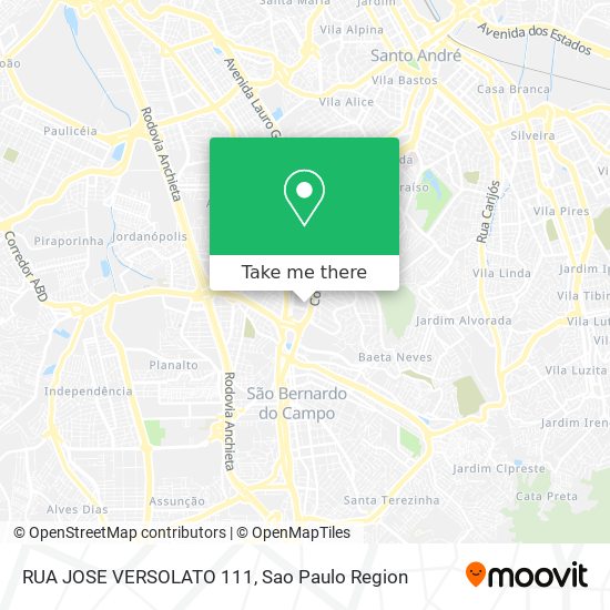 Mapa RUA JOSE VERSOLATO 111