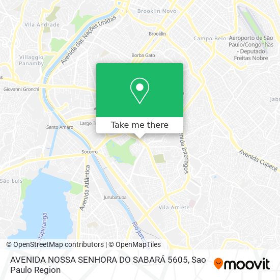 Mapa AVENIDA NOSSA SENHORA DO SABARÁ  5605