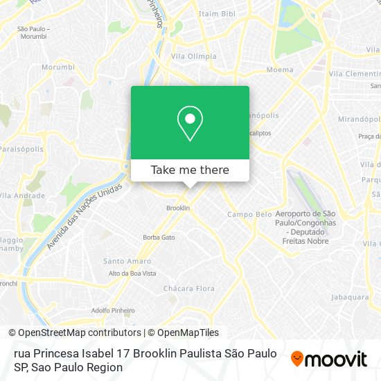 Mapa rua Princesa Isabel   17   Brooklin Paulista   São Paulo   SP