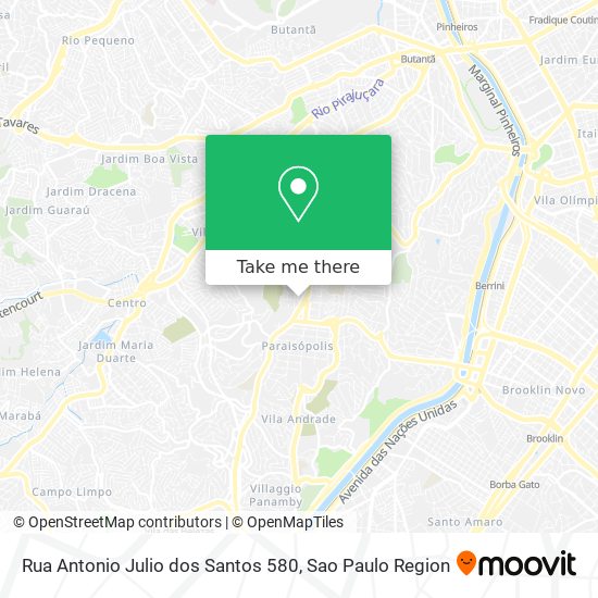 Mapa Rua Antonio Julio dos Santos  580