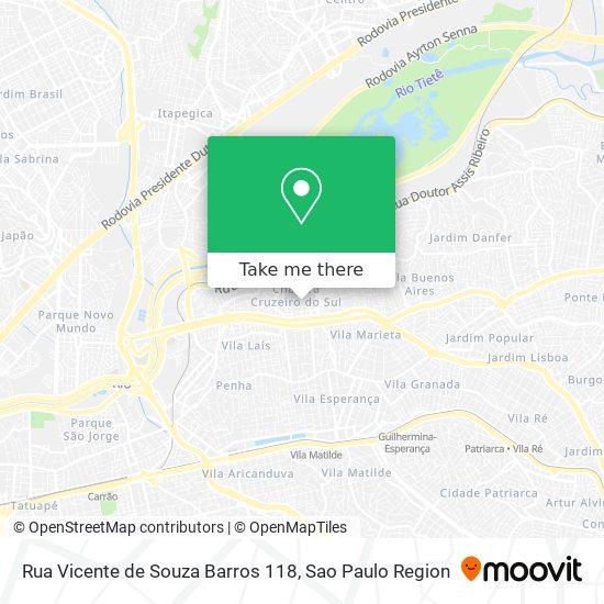 Mapa Rua Vicente de Souza Barros  118