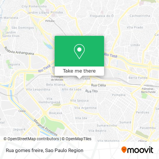 Rua gomes freire map