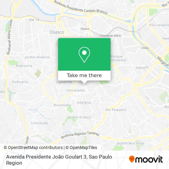 Avenida Presidente João Goulart 3 map