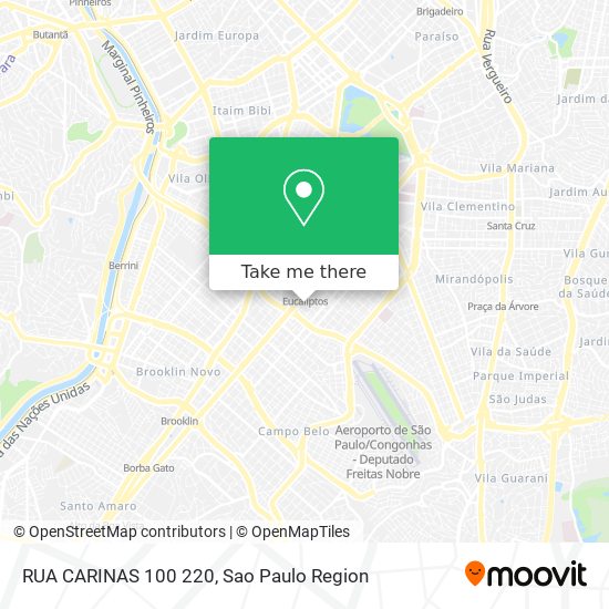 Mapa RUA CARINAS 100 220