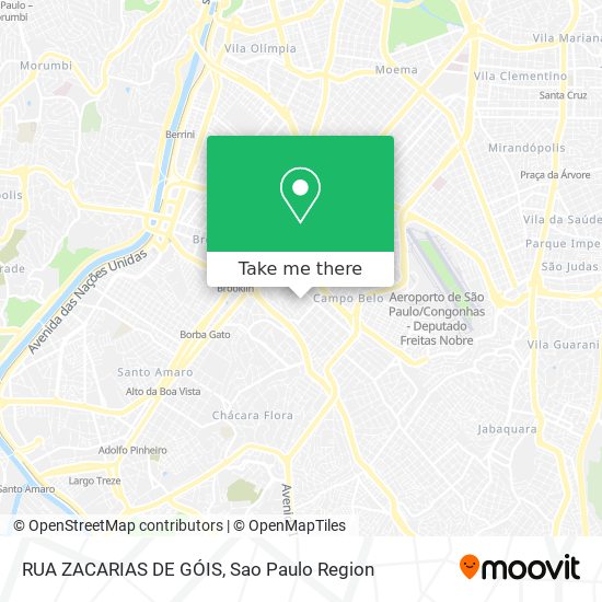 Mapa RUA ZACARIAS DE GÓIS