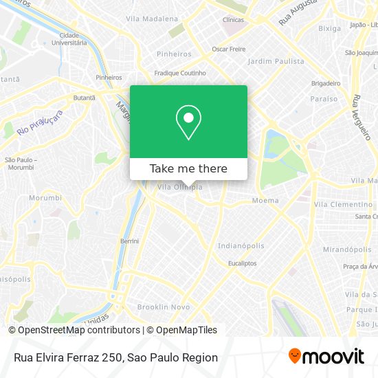 Mapa Rua Elvira Ferraz  250