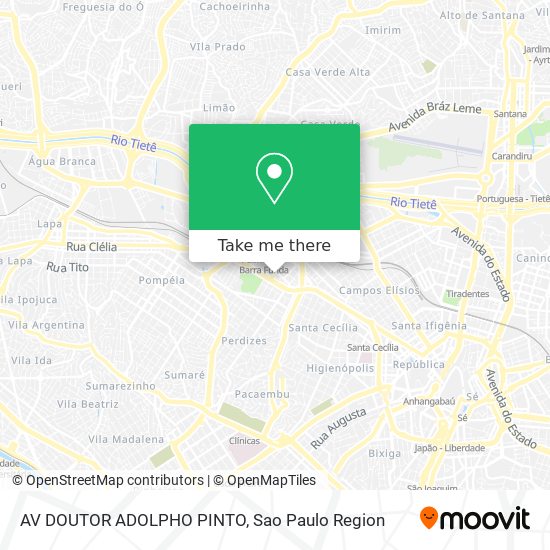 Mapa AV DOUTOR ADOLPHO PINTO