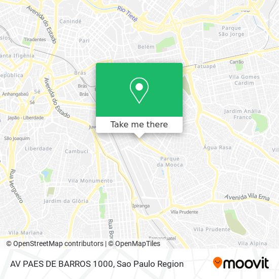 AV PAES DE BARROS 1000 map