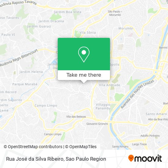 Mapa Rua José da Silva Ribeiro