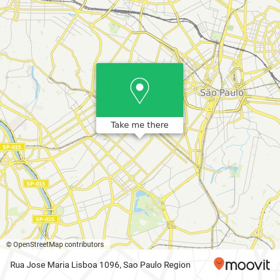 Mapa Rua Jose Maria Lisboa 1096