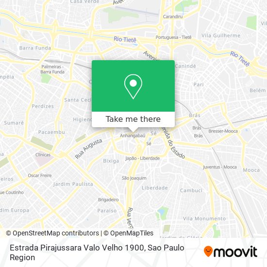 Estrada Pirajussara Valo Velho 1900 map