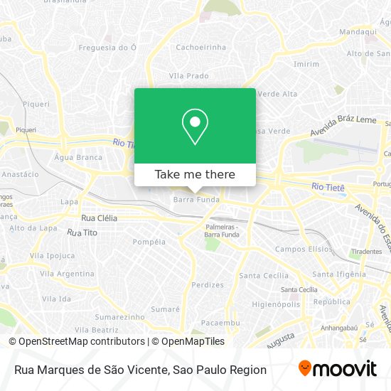 Mapa Rua Marques de São Vicente