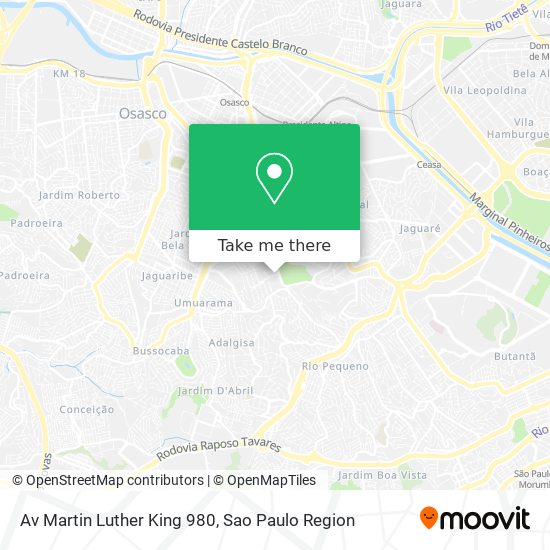 Av  Martin Luther King  980 map