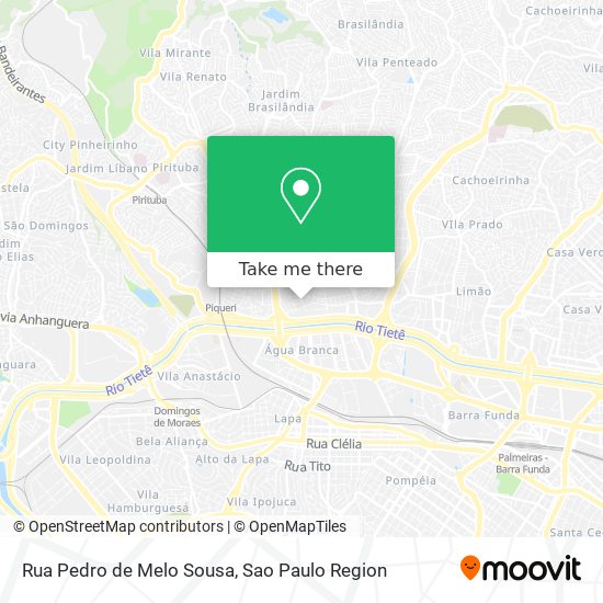 Mapa Rua Pedro de Melo Sousa