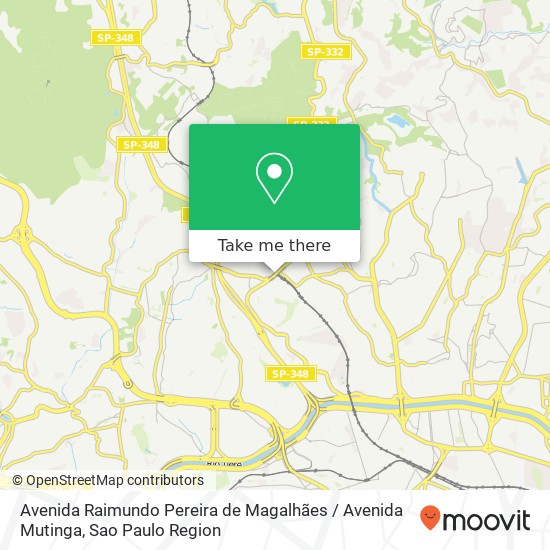 Mapa Avenida Raimundo Pereira de Magalhães / Avenida Mutinga