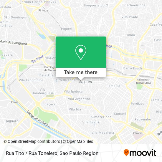 Rua Tito / Rua Tonelero map