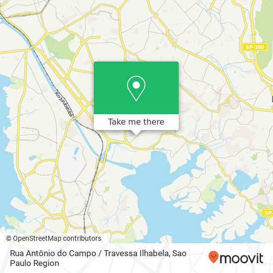 Mapa Rua Antônio do Campo / Travessa Ilhabela