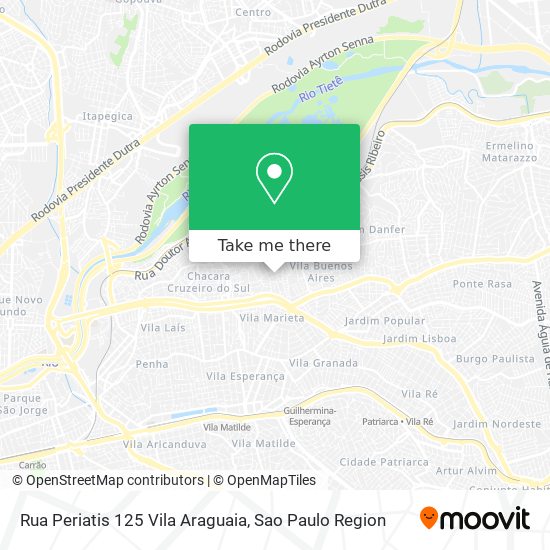 Rua Periatis  125   Vila Araguaia map