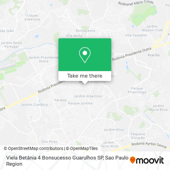 Viela Betânia  4   Bonsucesso Guarulhos SP map