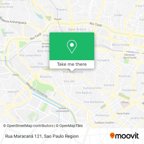 Mapa Rua Maracanã  121