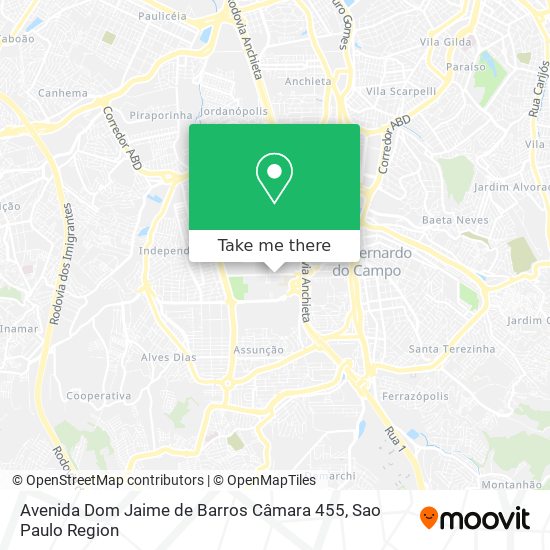 Mapa Avenida Dom Jaime de Barros Câmara 455