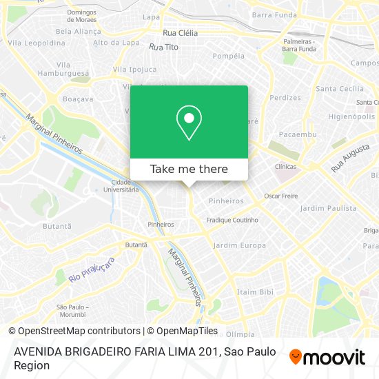 AVENIDA BRIGADEIRO FARIA LIMA 201 map