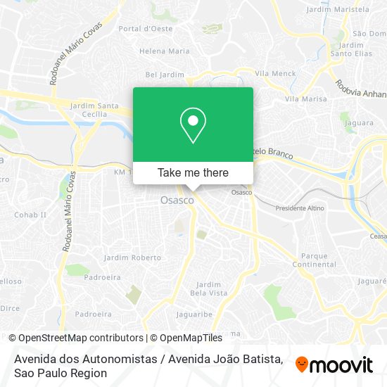 Avenida dos Autonomistas / Avenida João Batista map