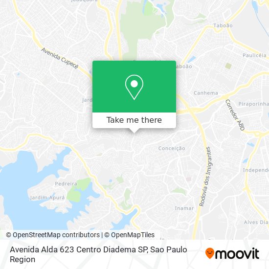 Mapa Avenida Alda  623   Centro   Diadema   SP