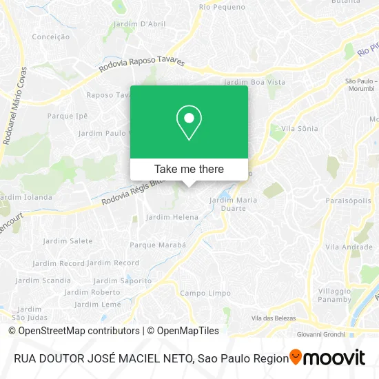 RUA DOUTOR JOSÉ MACIEL NETO map