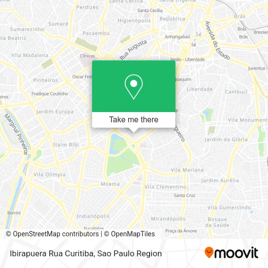 Ibirapuera Rua Curitiba map