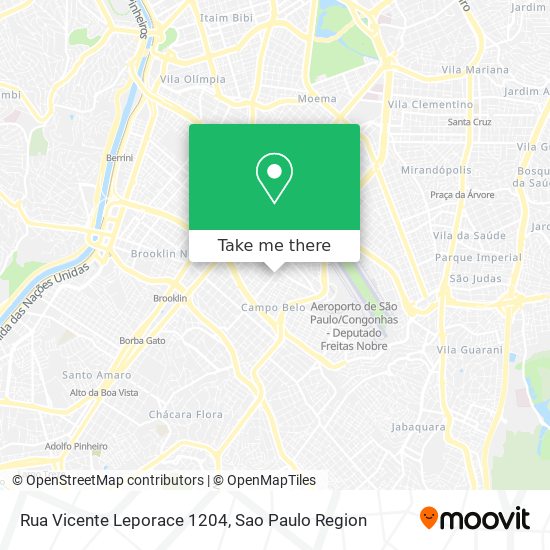 Mapa Rua Vicente Leporace 1204
