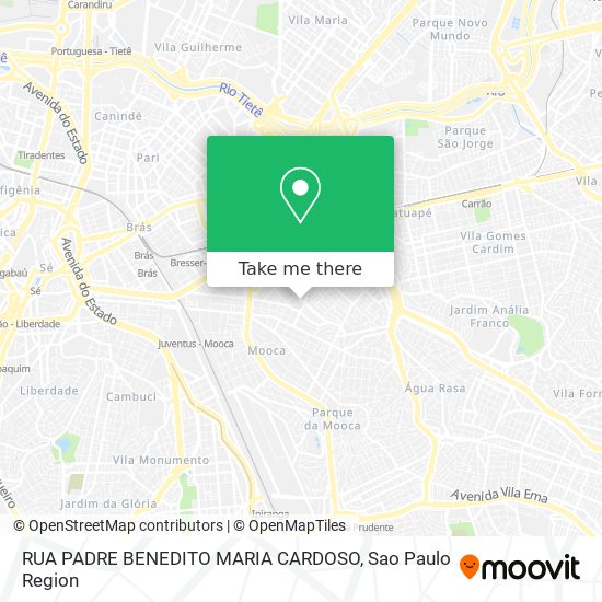 RUA PADRE BENEDITO MARIA CARDOSO map